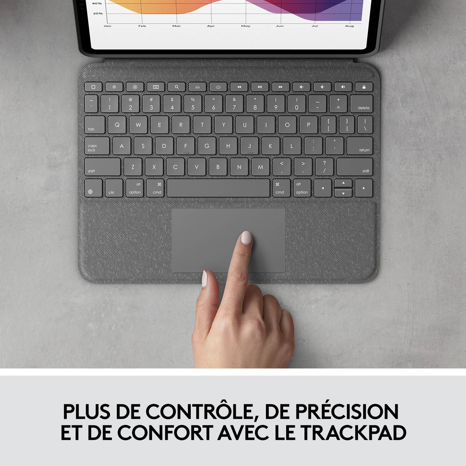 Rca Informatique - image du produit : FOLIO TOUCH IPAD AIR 4TH GEN OXFORD GREY CH CENTRAL