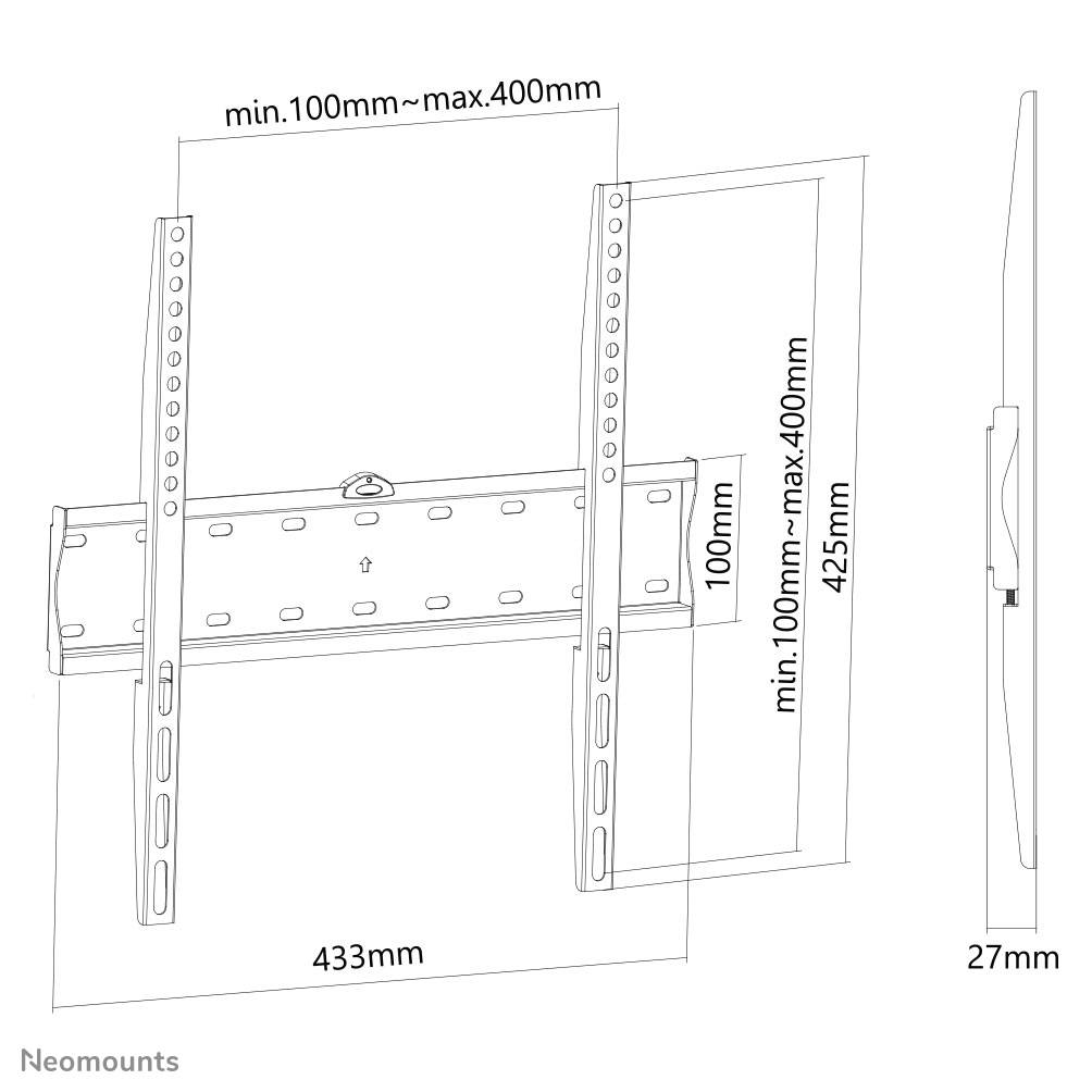 Rca Informatique - image du produit : NEWSTAR FLAT SCREEN WALL MOUNT (FIXED)