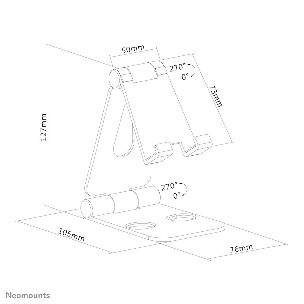 Rca Informatique - image du produit : NEWSTAR PHONE DESK STAND (SUITED FOR PHONES UP TO 10)