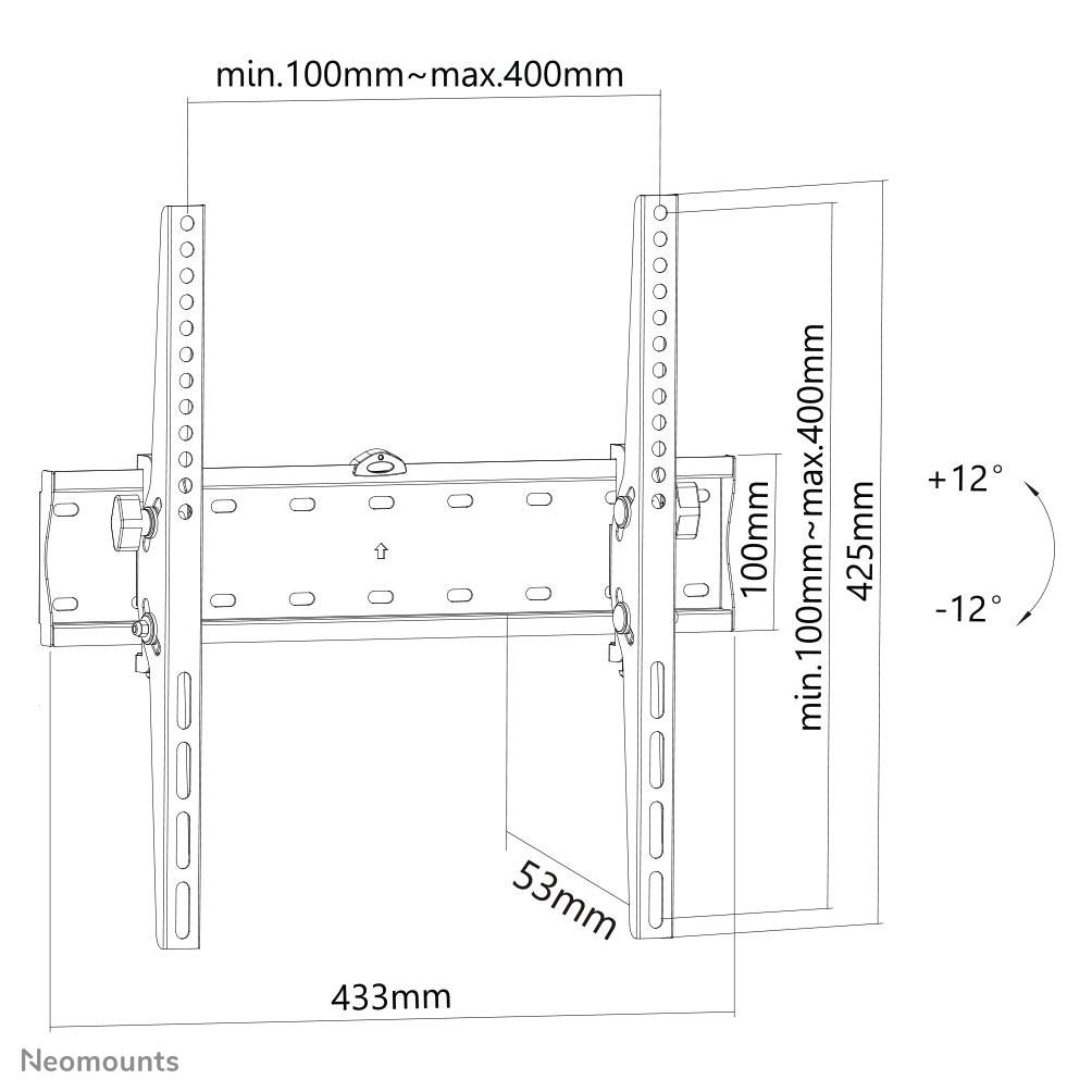 Rca Informatique - image du produit : NEWSTAR FLAT SCREEN WALL MOUNT (TILTABLE)