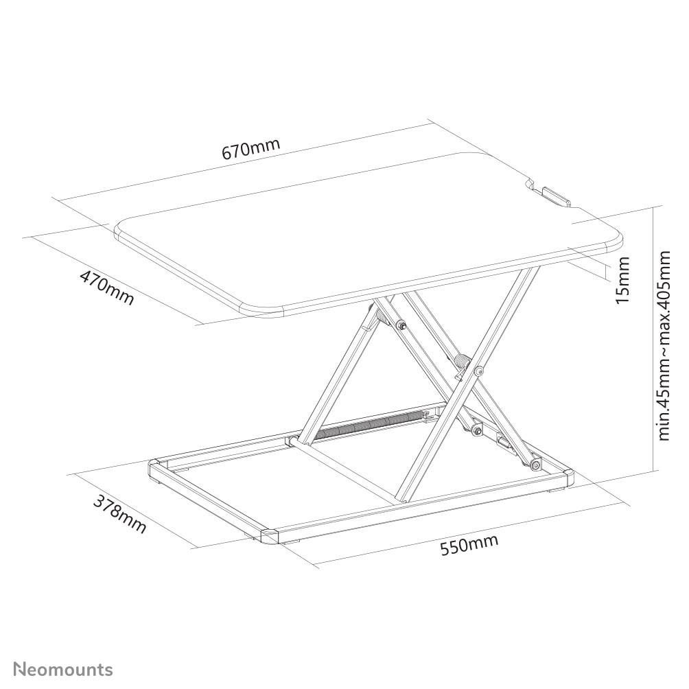 Rca Informatique - image du produit : NEWSTAR WORKSTATION SIT-STAND WORKPLACE