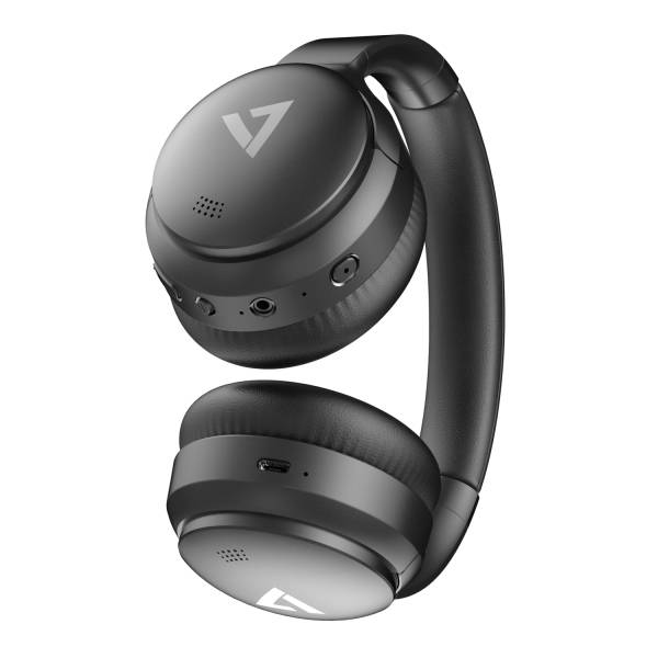 Rca Informatique - image du produit : CASQUE STEREO BLUETOOTH ANC NOIR AVEC MICRO