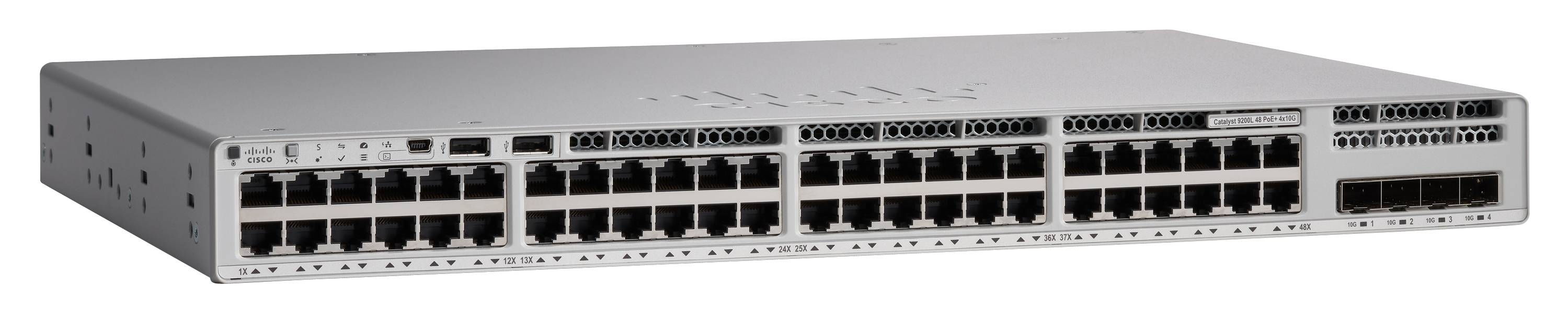 Rca Informatique - Image du produit : CATALYST 9200L 48-PORT PARTIAL POE+ 4 X 10G NW ESSENTIALS