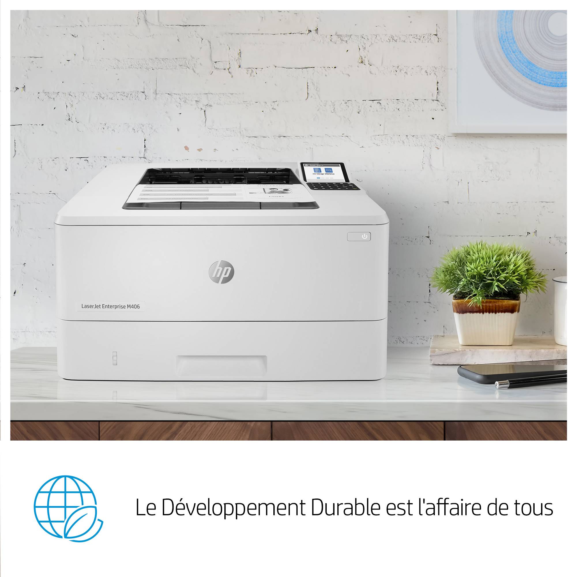 Rca Informatique - image du produit : LASERJET M406DN 38PPM A4 128MB 1200DPI USB 2.0