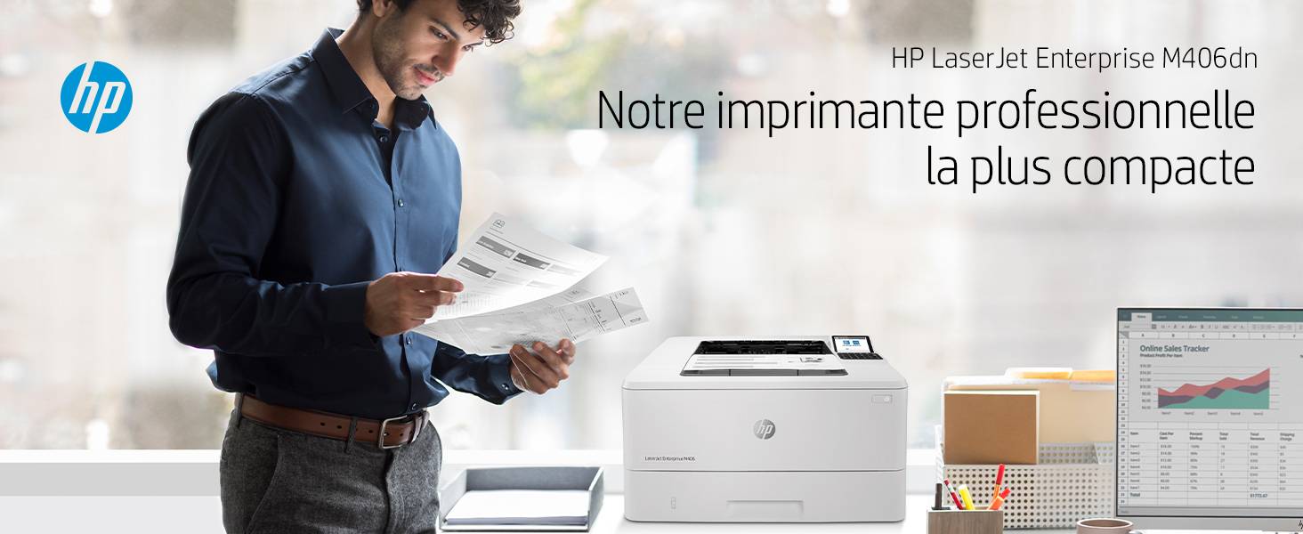 Rca Informatique - image du produit : LASERJET M406DN 38PPM A4 128MB 1200DPI USB 2.0