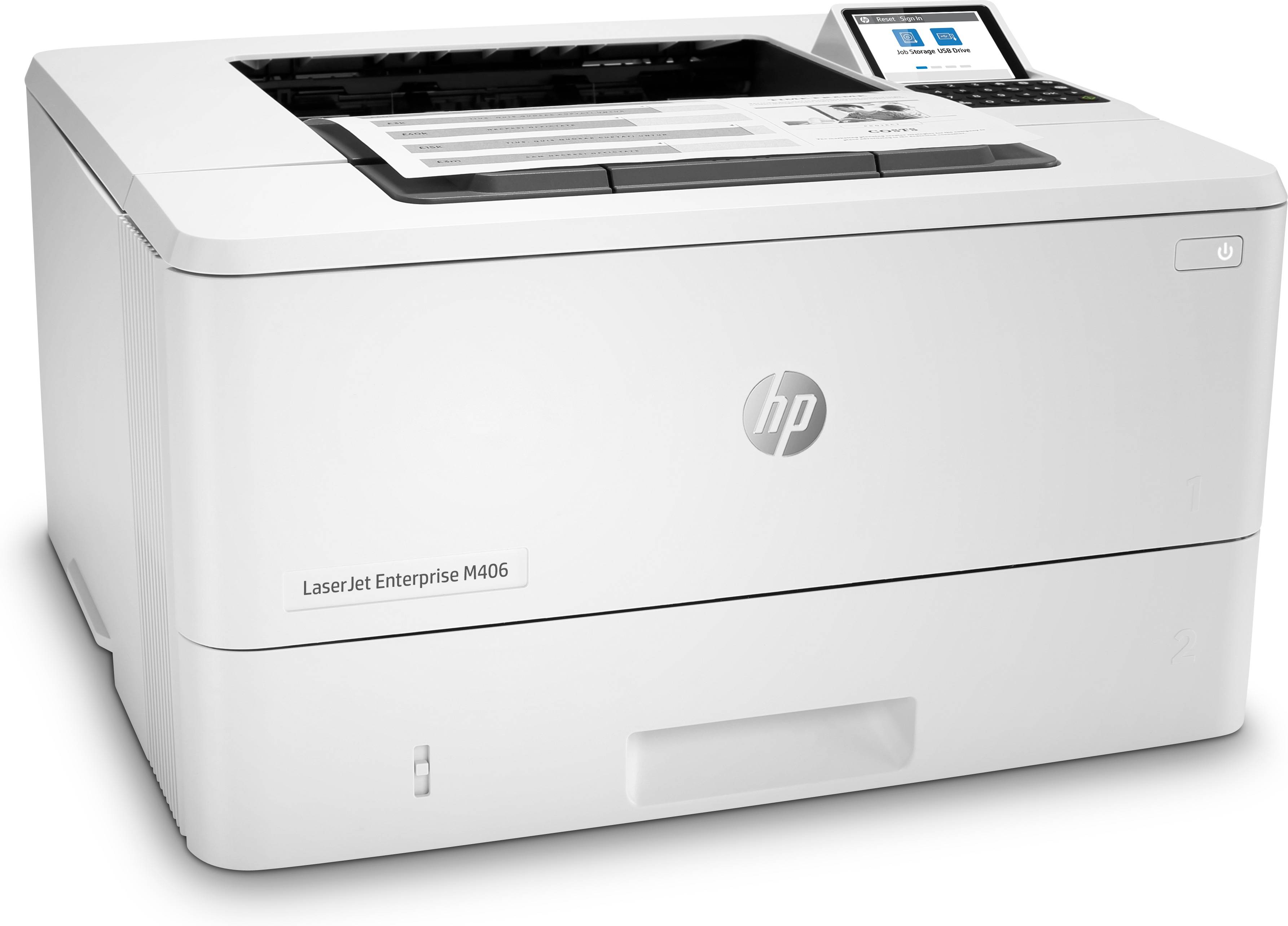 Rca Informatique - image du produit : LASERJET M406DN 38PPM A4 128MB 1200DPI USB 2.0