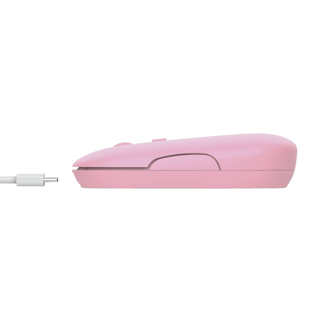 Rca Informatique - image du produit : WIRELESS RECHARGEABLE ULTRA THIN PINK MOUSE BQ 60