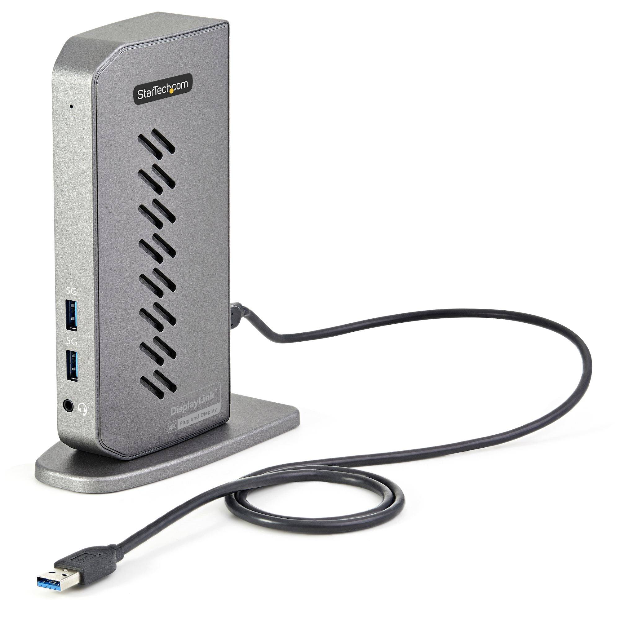 Rca Informatique - image du produit : USB-C USB-A DOCK - HYBRID USB 3.0 DOCK DUAL 4K 60HZ HDMI/DP