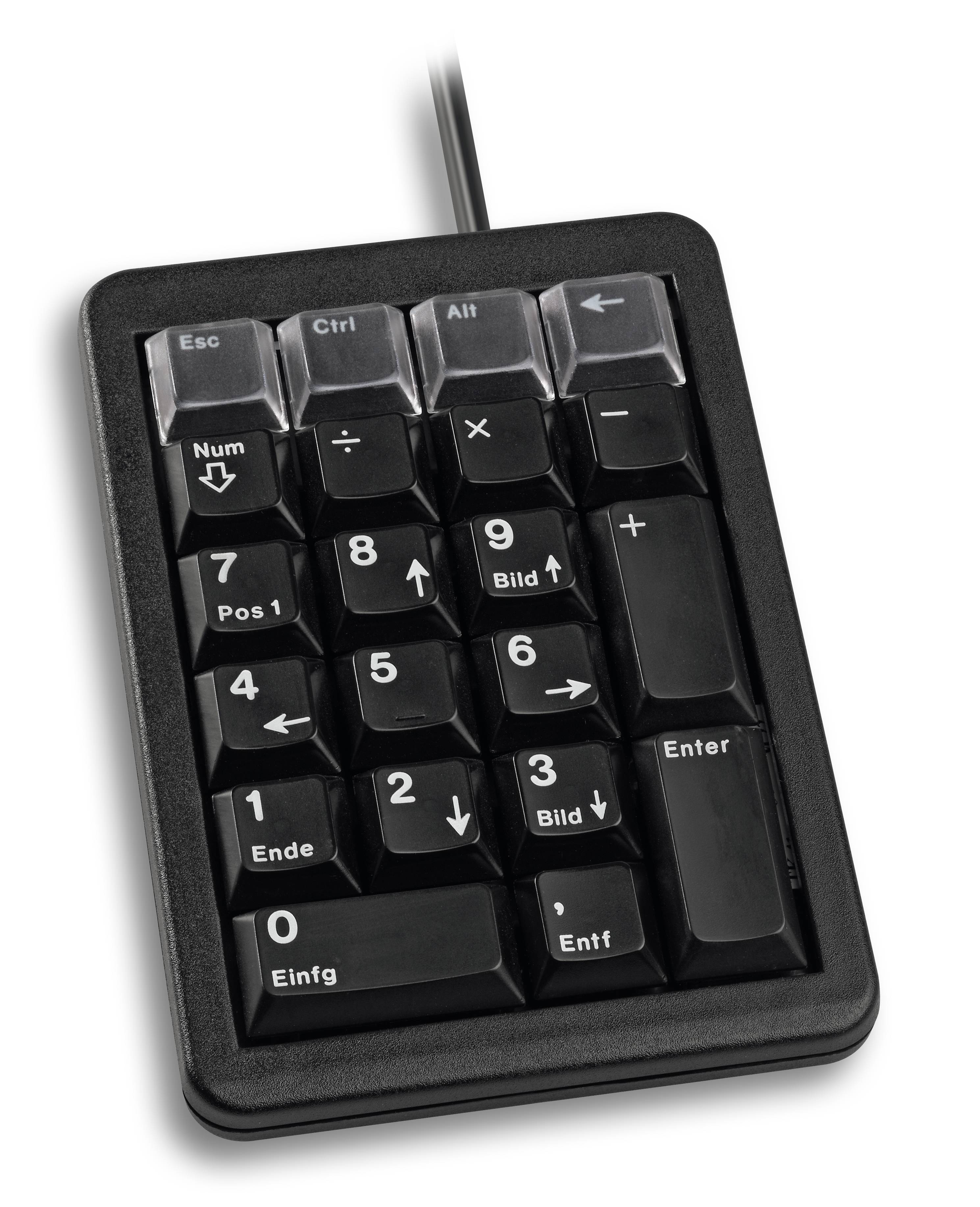 Rca Informatique - image du produit : NUM KEYPAD 21 KEYS BLACK USB.