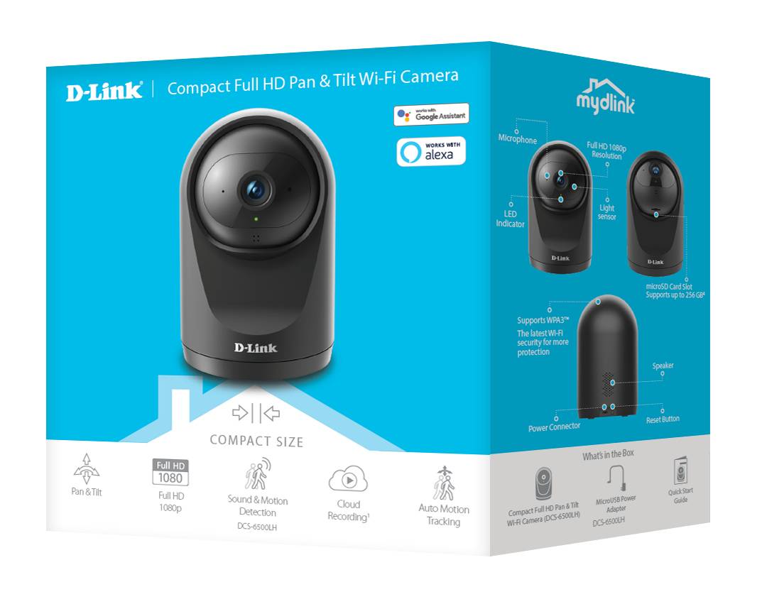 Rca Informatique - image du produit : MYDLINK COMPACT MOTORIZED FULL HD WI-FI N CAMERA 2 MEGAPIXELSIN