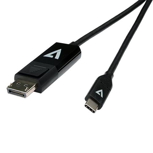 Rca Informatique - Image du produit : USB-C TO DP 1.2 CABLE 1M BLACK VID DATA CABLE 21.6GBPS 4K UHD