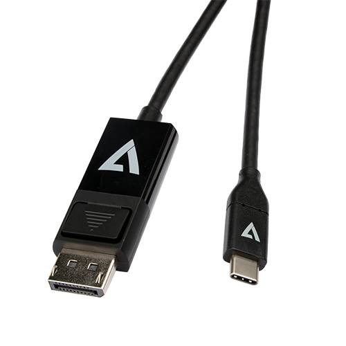 Rca Informatique - image du produit : USB-C TO DP 1.2 CABLE 1M BLACK VID DATA CABLE 21.6GBPS 4K UHD