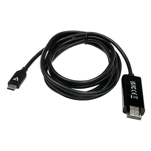 Rca Informatique - image du produit : USB-C TO HDMI 2.0 CABLE 2M BLK VID DATA CABLE 21.6GBPS 4K UHD