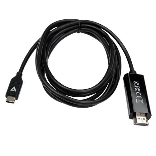 Rca Informatique - image du produit : USB-C TO HDMI 2.0 CABLE 2M BLK VID DATA CABLE 21.6GBPS 4K UHD