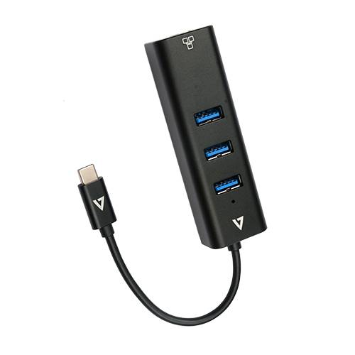 Rca Informatique - image du produit : USB-C MALE TO MULTIPORT ADAPTER USB-C TO RJ45  3XUSB A 3.2GEN1