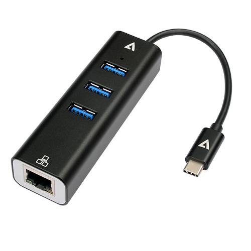 Rca Informatique - Image du produit : USB-C MALE TO MULTIPORT ADAPTER USB-C TO RJ45  3XUSB A 3.2GEN1