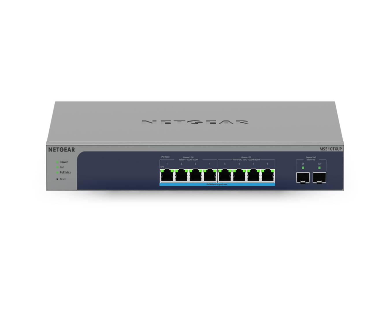 Rca Informatique - Image du produit : MS510TXUP 8-PORT POE++ + 2XSFP+ ULTRA60 MULTI-G/10G 295 WATT