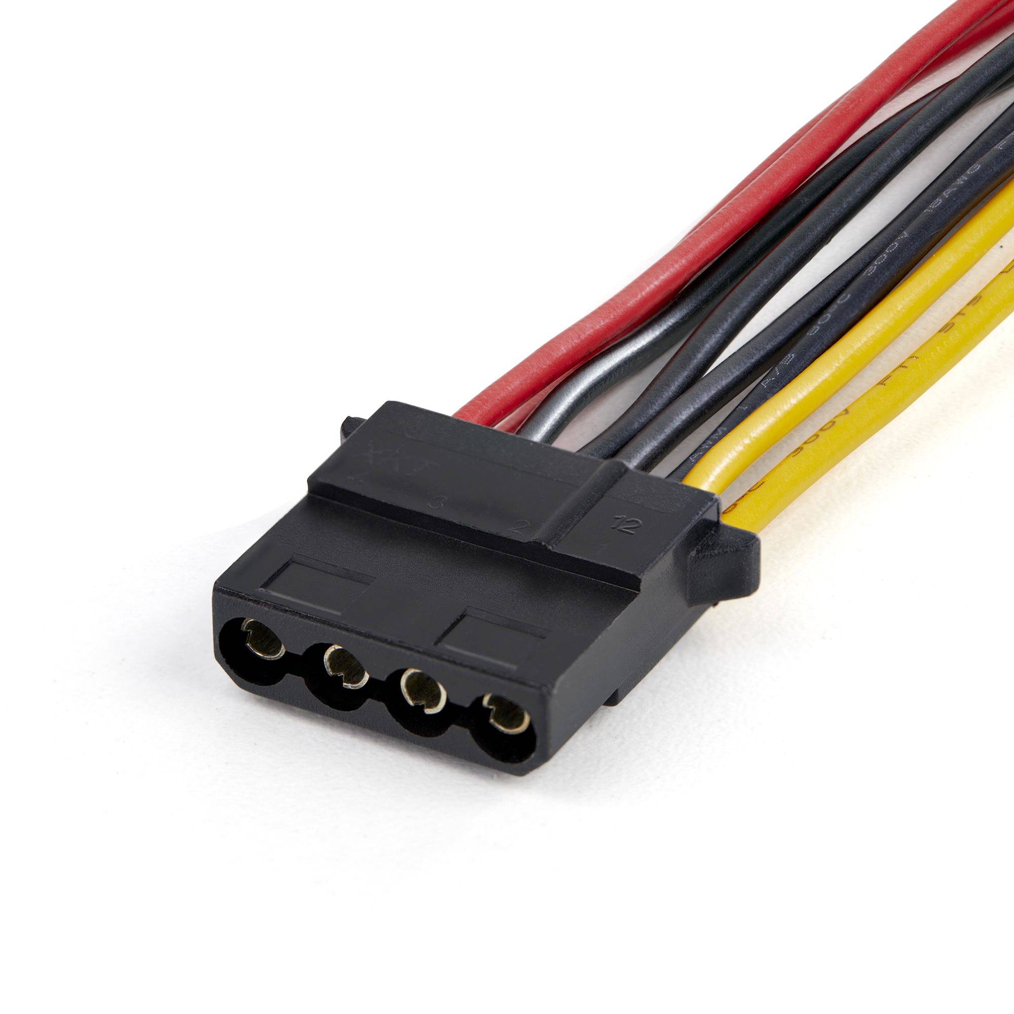 Rca Informatique - image du produit : DUAL SATA TO LP4 POWER CABLE ADAPTER - PVC JACKET - 18 AWG