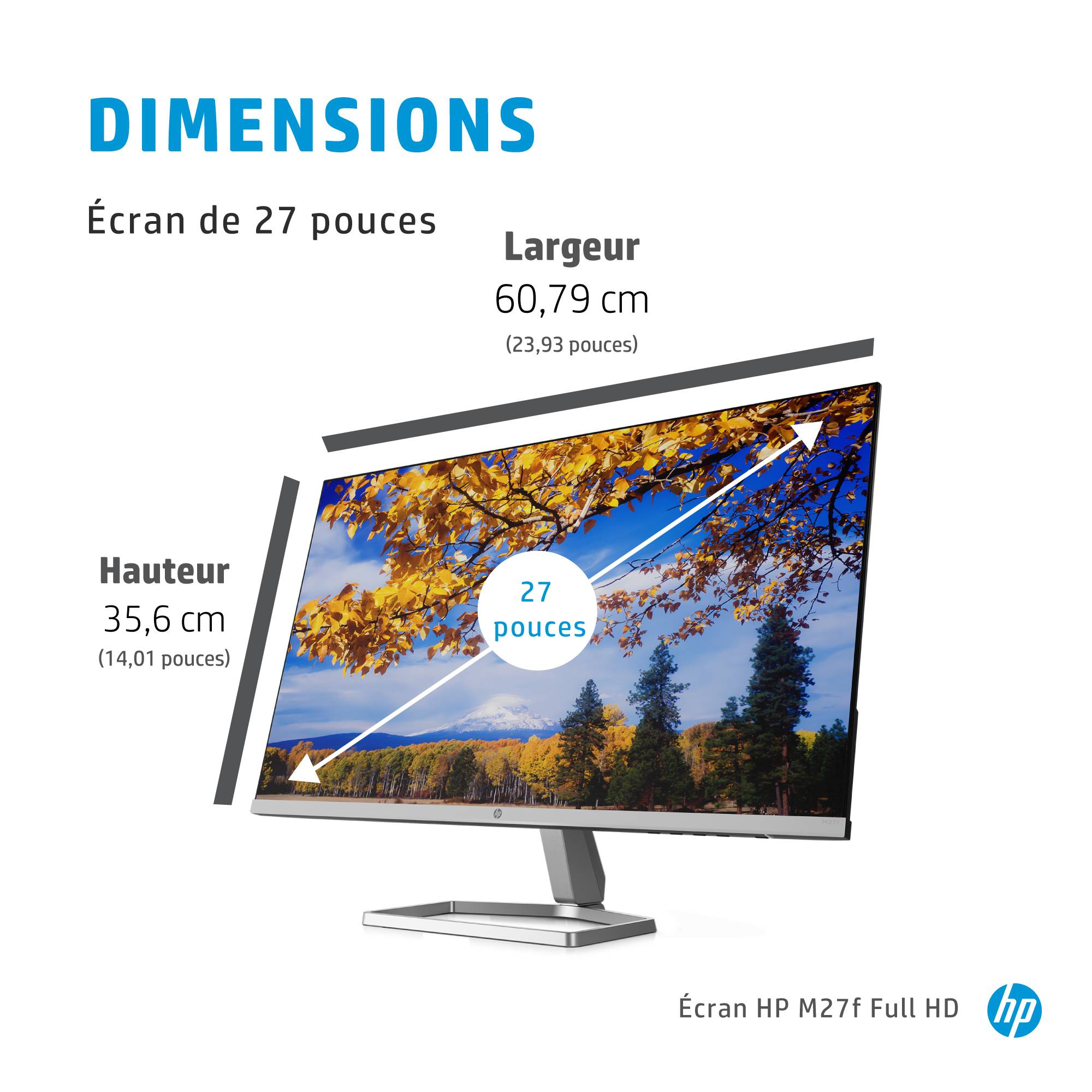 Rca Informatique - image du produit : HP M27F DISPLAY IPS LED AG 1920 X 1080 AMD FREESYNC