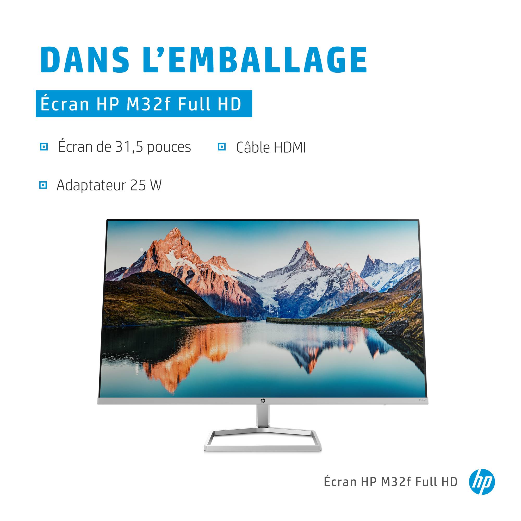 Rca Informatique - image du produit : HP M32F 31.5IN VA LED AG 1920X1080 AMD 1000:1 5MS 16:9