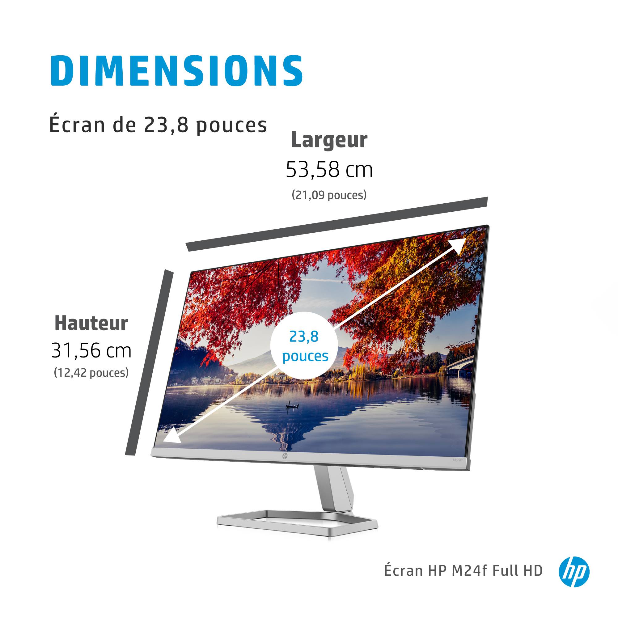 Rca Informatique - image du produit : HP M24F FHD MONITOR 2D9K0AA#ABB IPS 16:9 1000:1 5MS