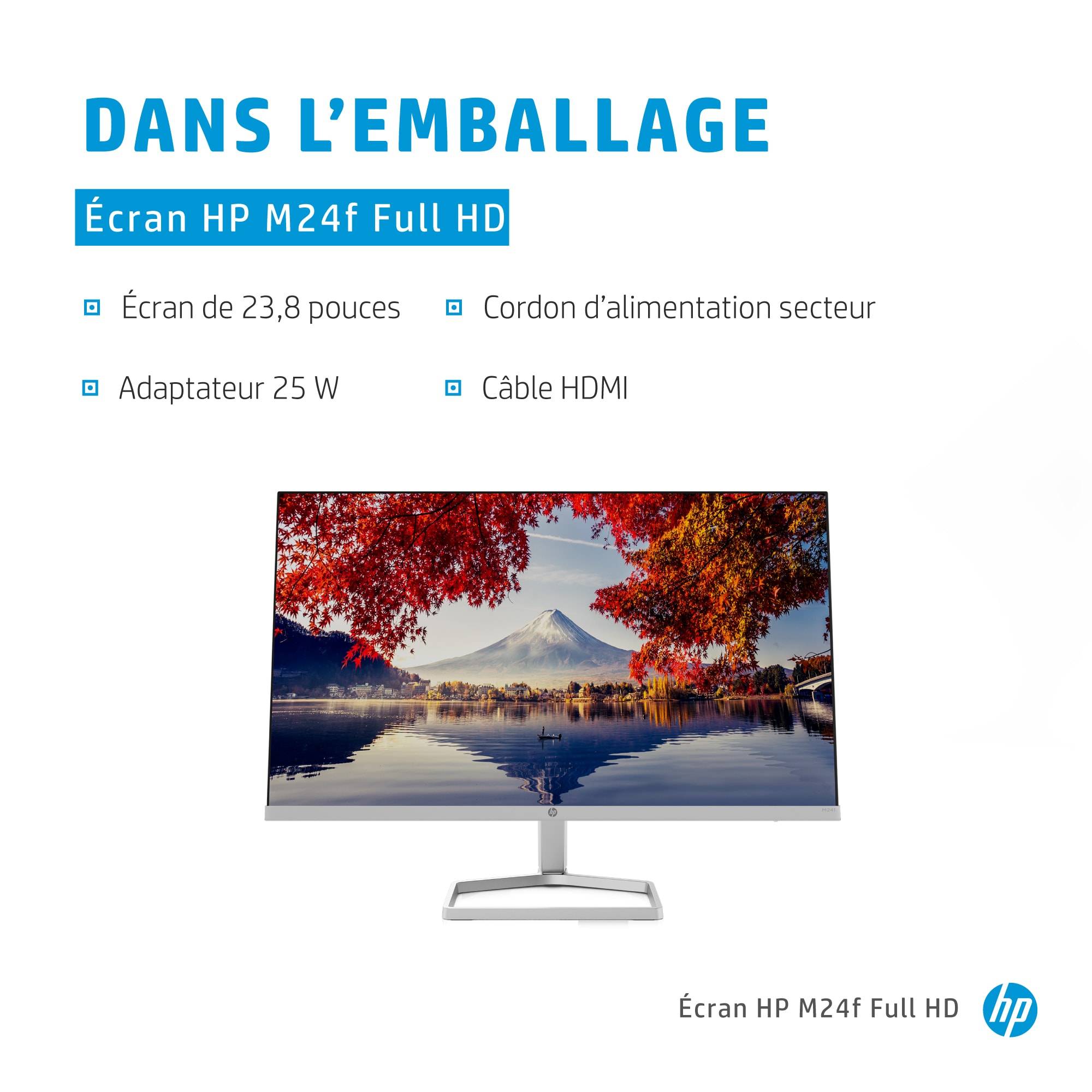 Rca Informatique - image du produit : HP M24F FHD MONITOR 2D9K0AA#ABB IPS 16:9 1000:1 5MS