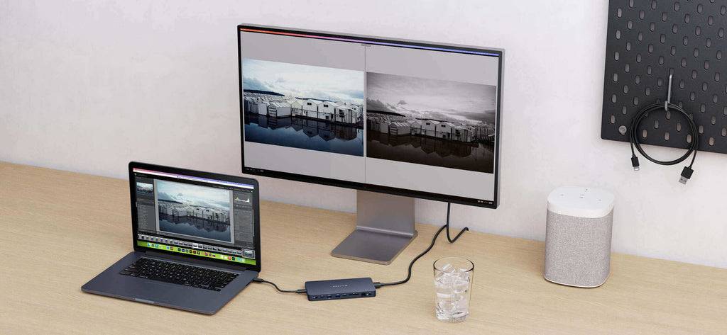 Rca Informatique - image du produit : HYPERDRIVE UNIVERSAL SILICON MOTION USB-C 10-IN1 DUAL HDMI DO