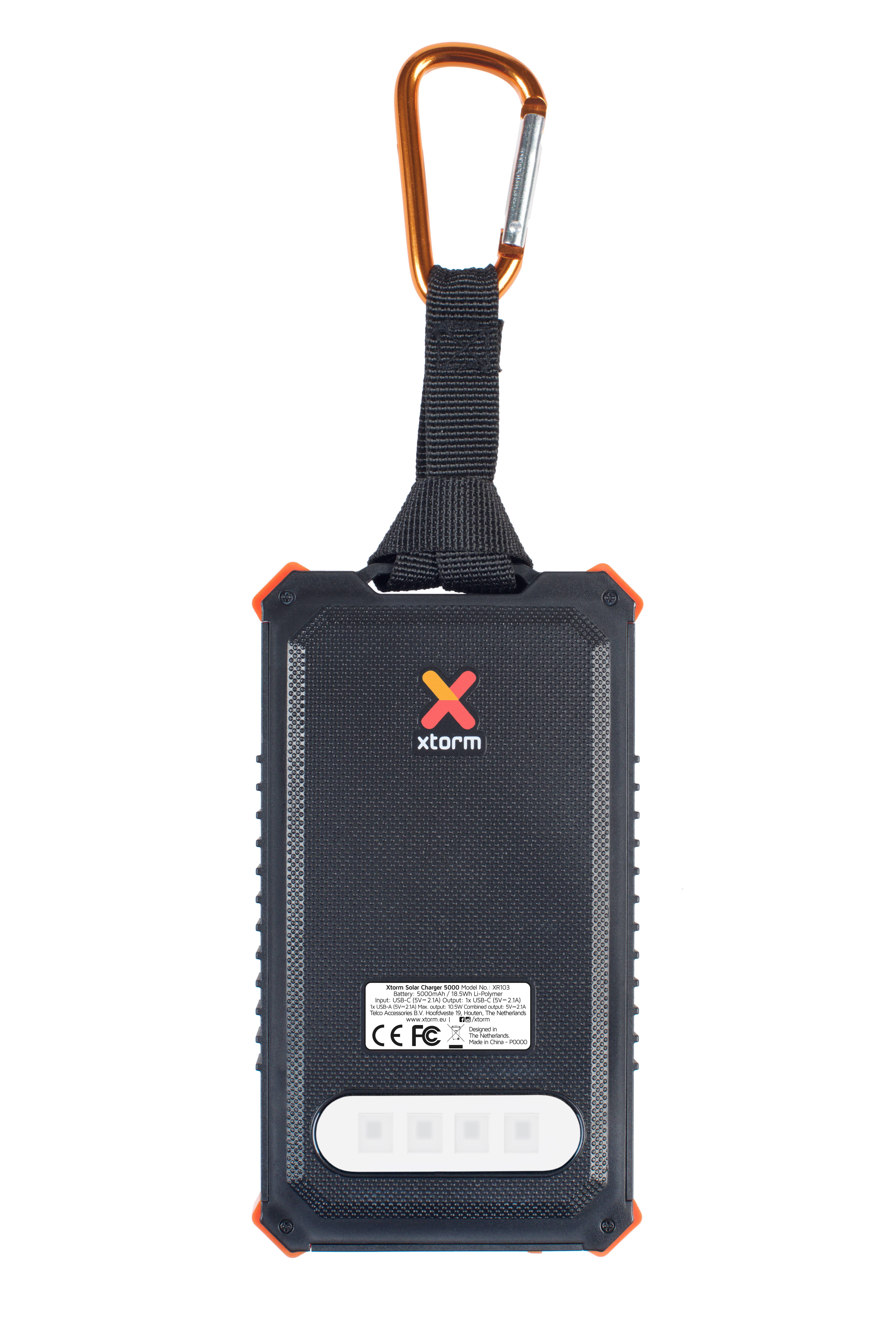 Rca Informatique - image du produit : SOLAR CHARGER 10W 5K MAH XTORM - BLACK/ORANGE