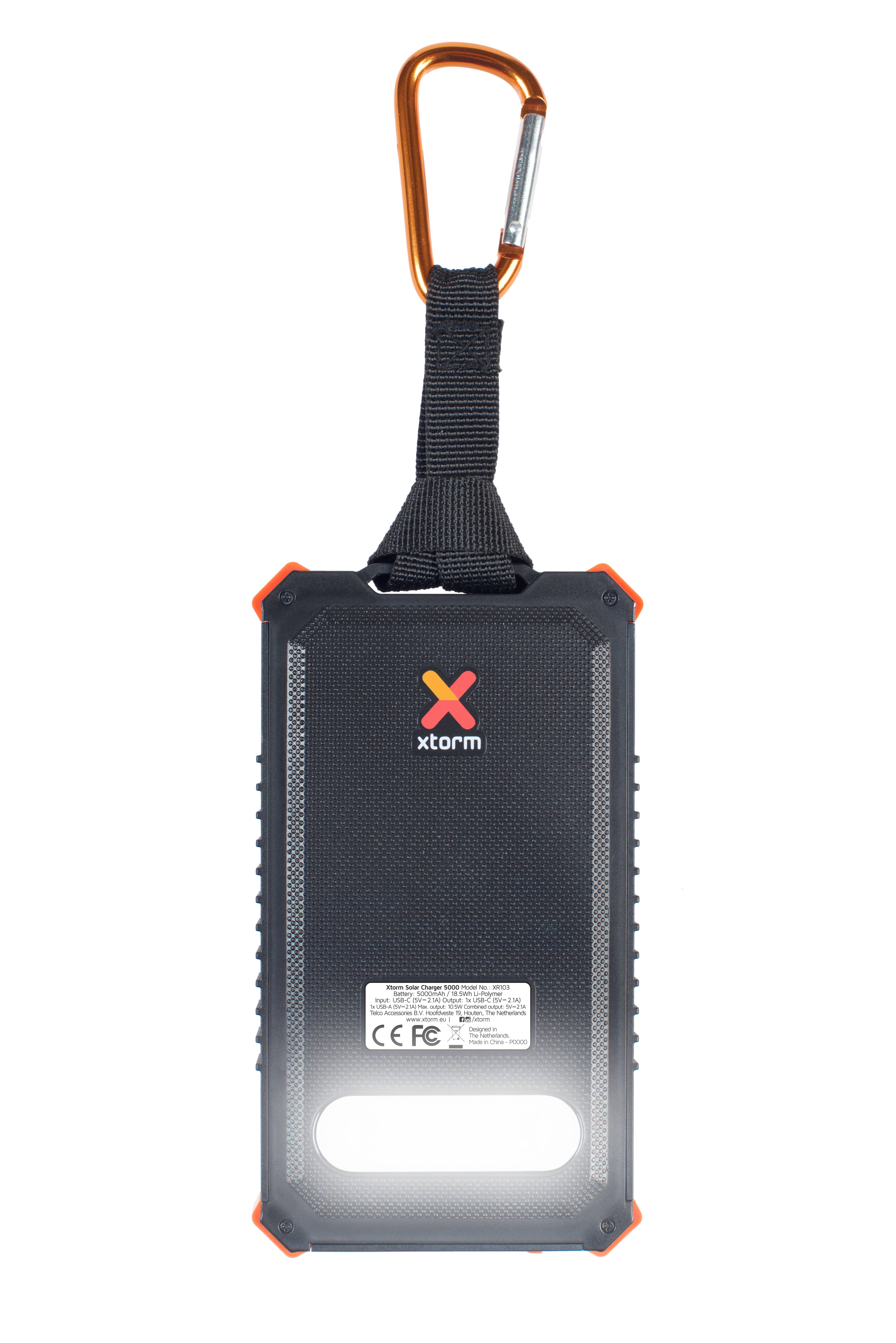 Rca Informatique - image du produit : SOLAR CHARGER 10W 5K MAH XTORM - BLACK/ORANGE