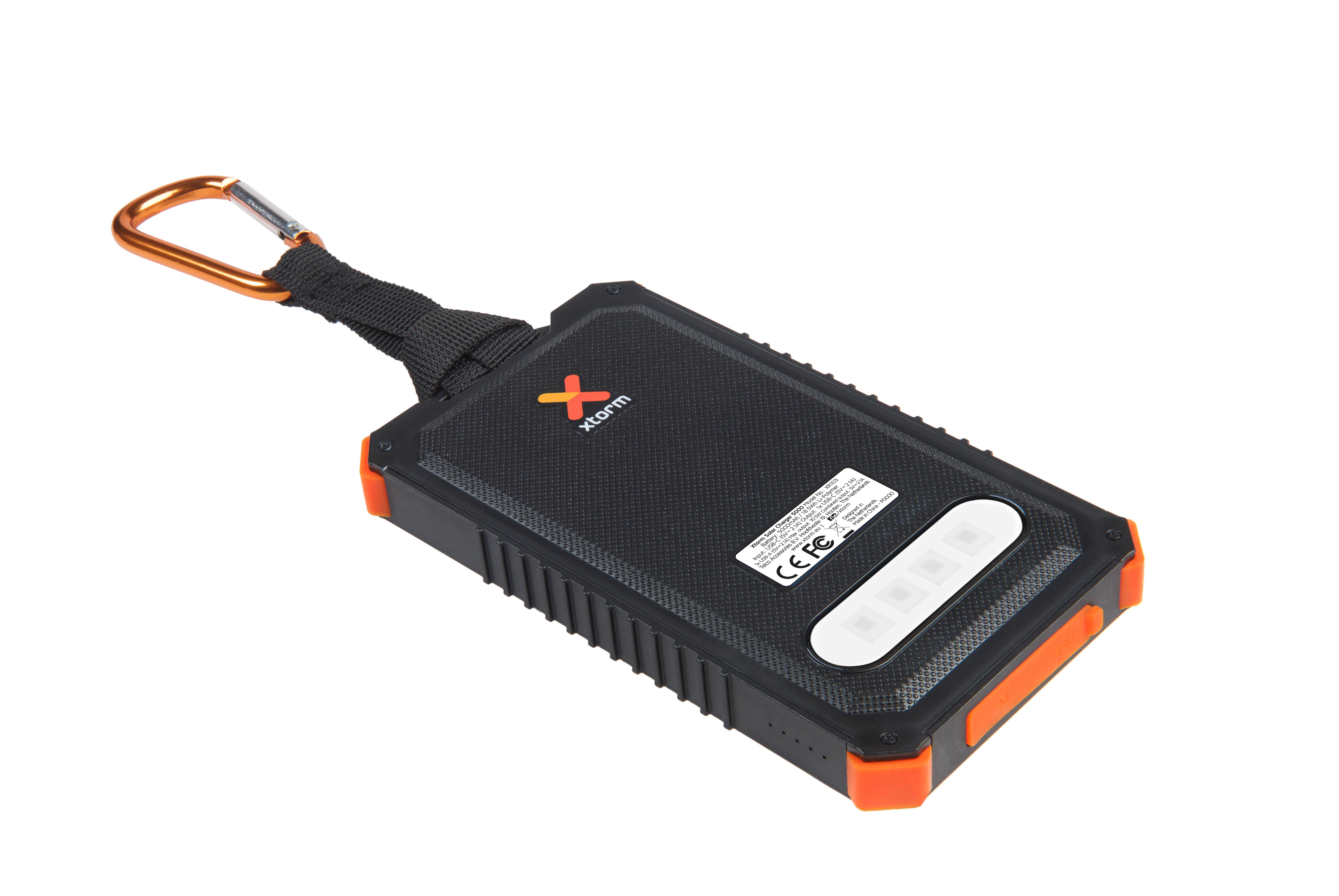 Rca Informatique - image du produit : SOLAR CHARGER 10W 5K MAH XTORM - BLACK/ORANGE