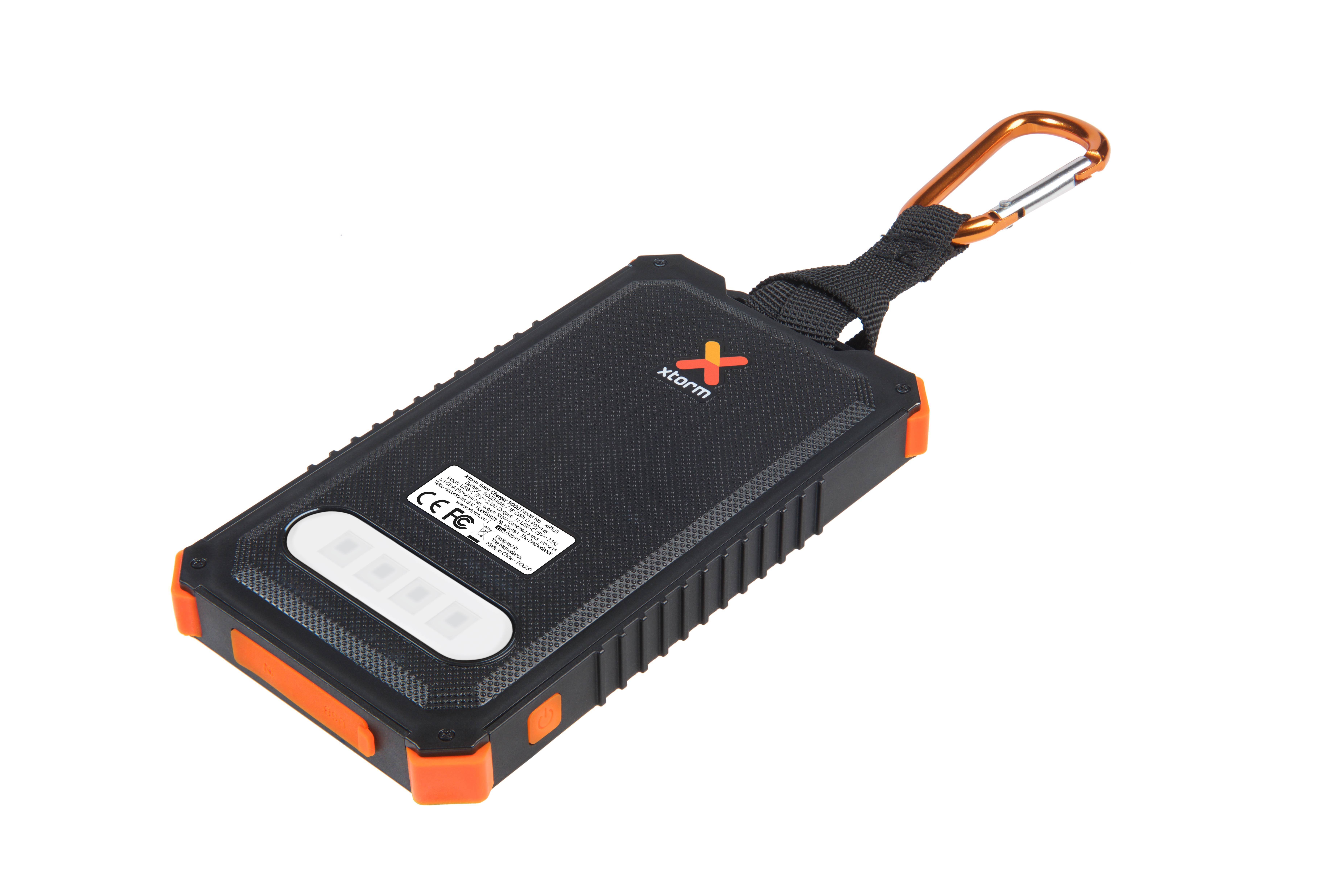 Rca Informatique - image du produit : SOLAR CHARGER 10W 5K MAH XTORM - BLACK/ORANGE