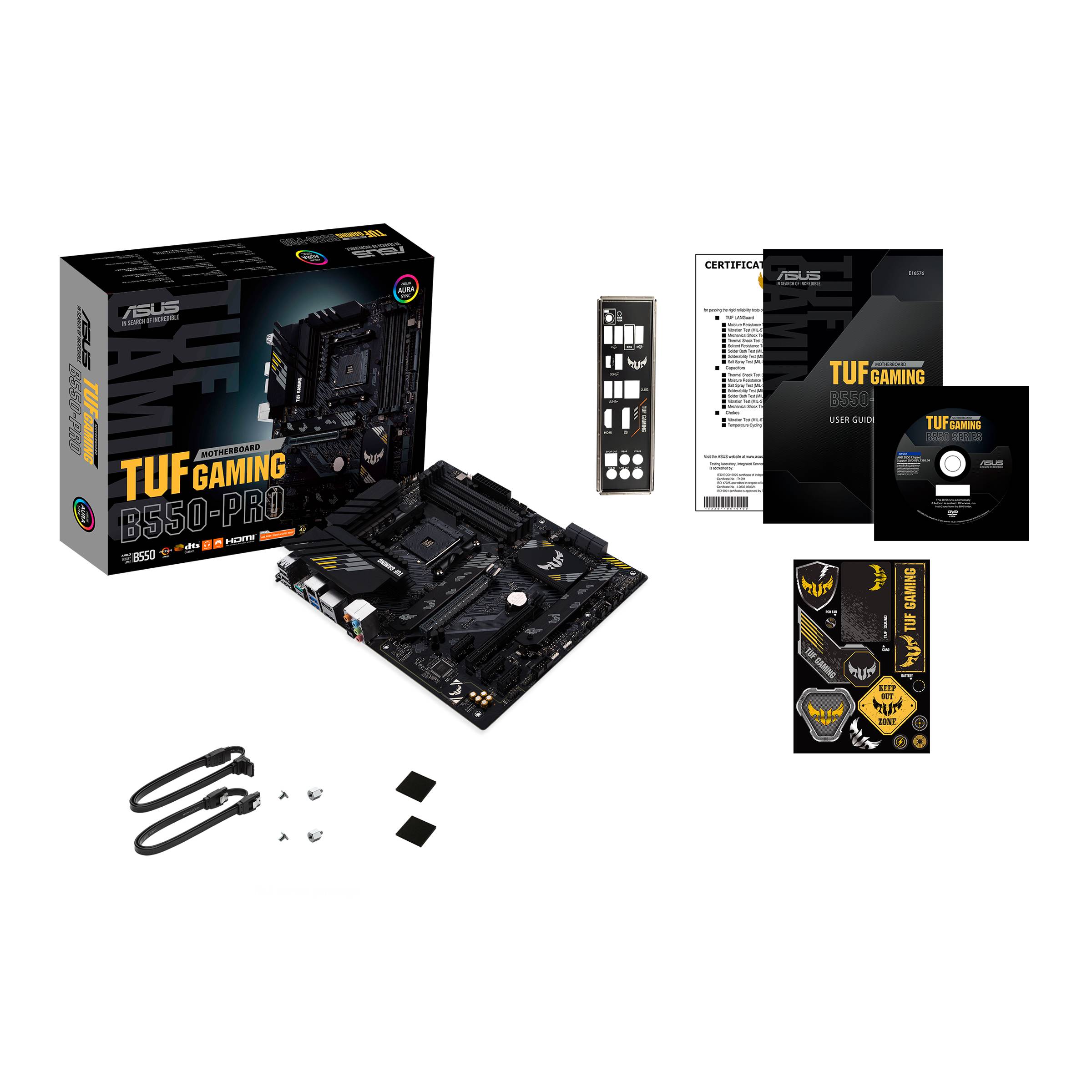 Rca Informatique - image du produit : TUF GAMING B550-PRO ATX+2GLN+U3.2+M2 SATA6+4XDDR4