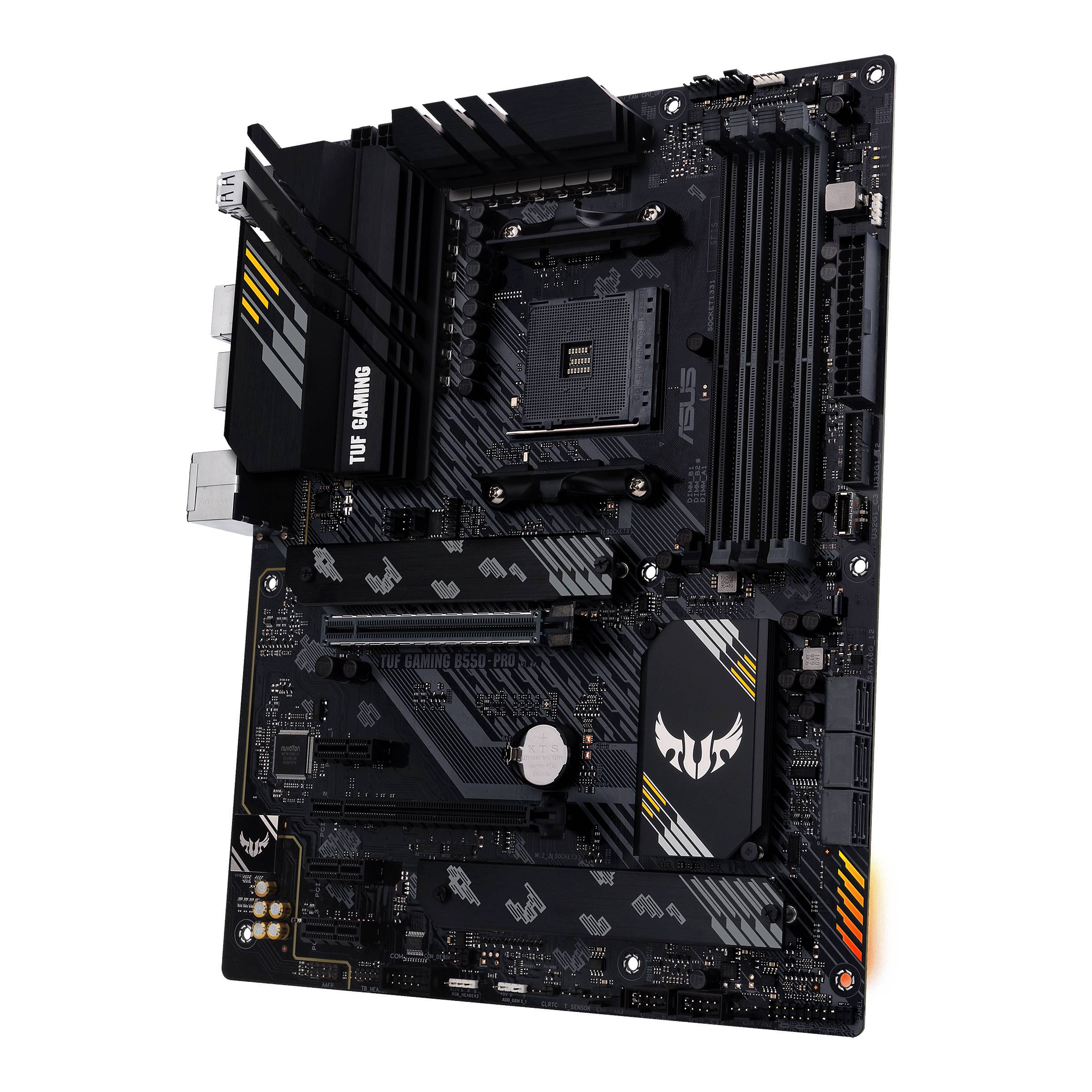 Rca Informatique - image du produit : TUF GAMING B550-PRO ATX+2GLN+U3.2+M2 SATA6+4XDDR4