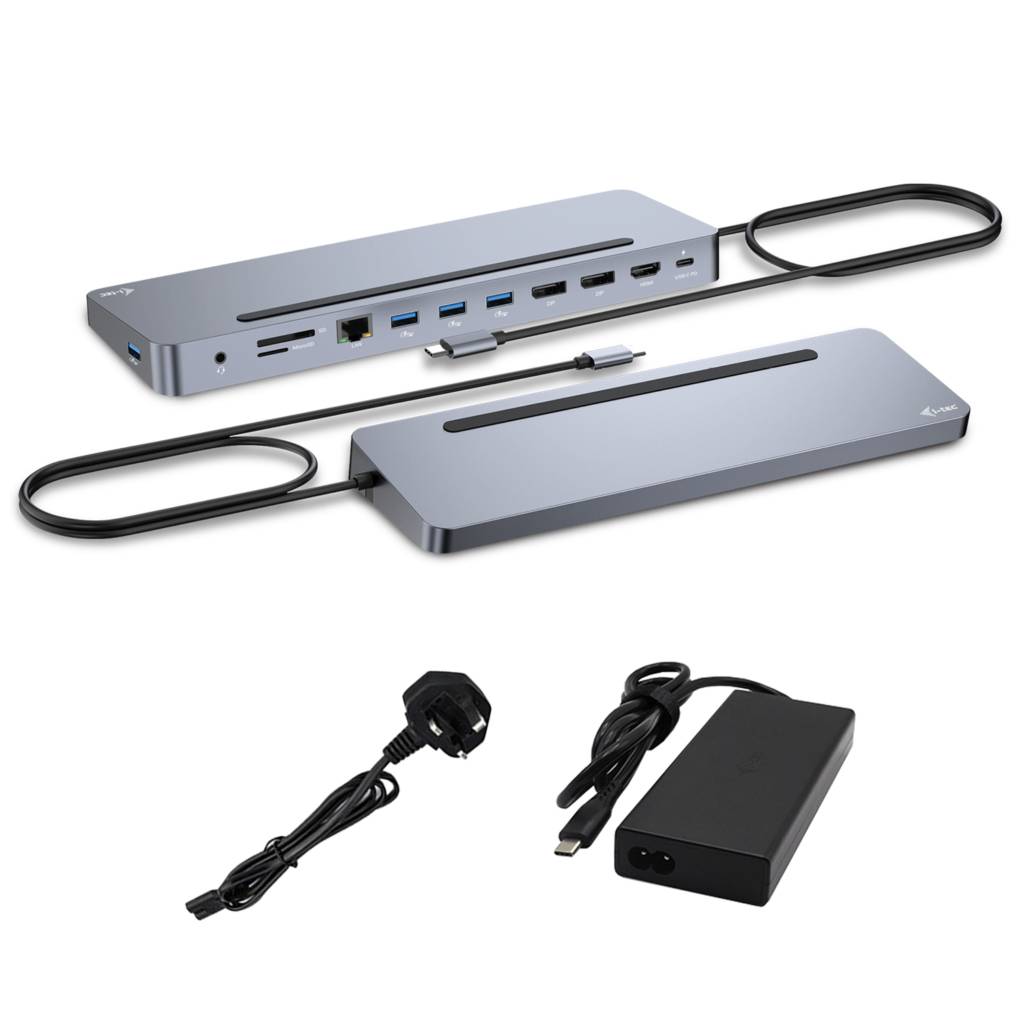 Rca Informatique - image du produit : I-TEC USB-C ERGO DOCK + CHARGER 3X LCD + CHARGER 100W (BUNDLE)