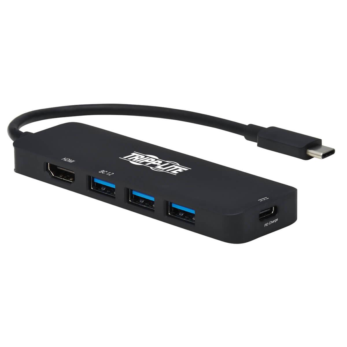 Rca Informatique - Image du produit : USB-C MULTIPORT ADAPTER - 4K 60 HZ HDMI 3 USB-A HUB PORTS 100W P