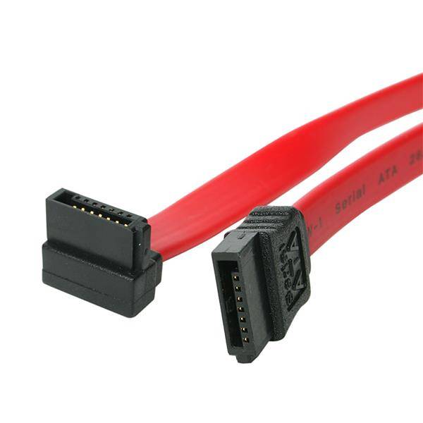 Rca Informatique - Image du produit : CABLE SERIAL SATA VERS SATA A ANGLE DROIT - 60 CM