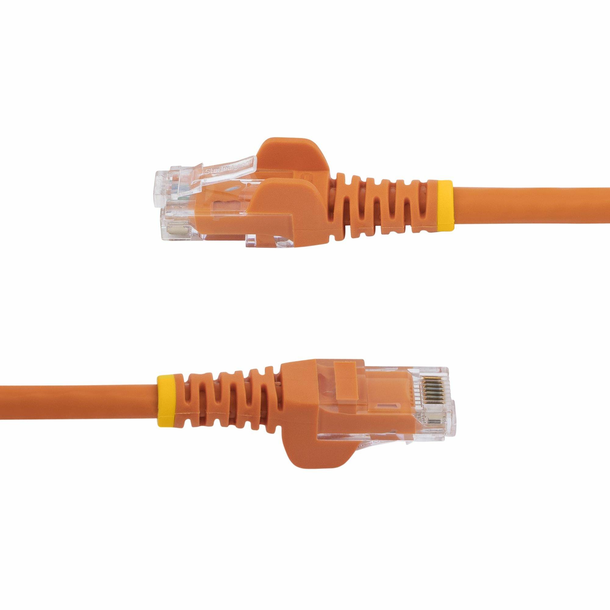 Rca Informatique - image du produit : CABLE RESEAU CAT6 GIGABIT UTP SANS CROCHET DE 3M - ORANGE