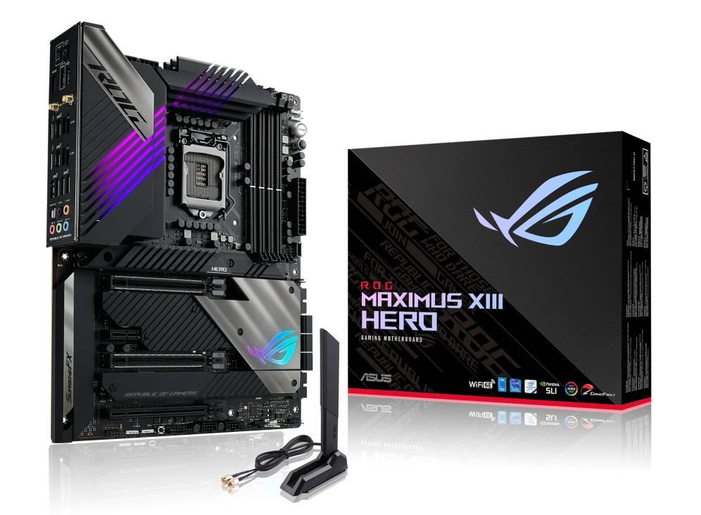 Rca Informatique - image du produit : ROG MAXIMUS XIII HERO ATX+GLN+U3.2+M2 SATA6+4XDDR4