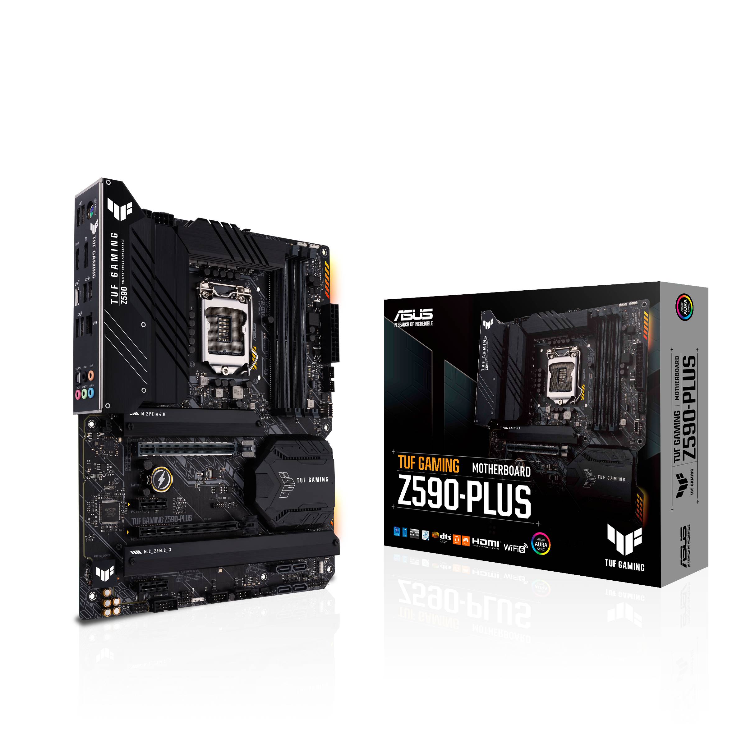 Rca Informatique - image du produit : TUF GAMING Z590-PLUS ATX+GLN+U3.2+M2 SATA6+4XDDR4