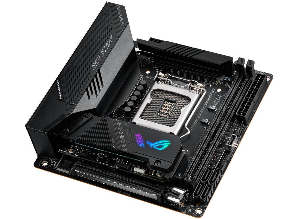 Rca Informatique - image du produit : ROG STRIX Z590-I GAMING WIFI ATX+GLN+U3.2+M2 SATA6+4XDDR4