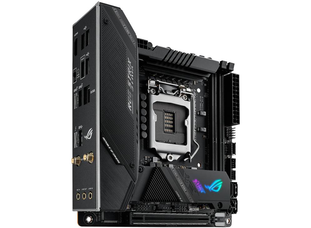 Rca Informatique - image du produit : ROG STRIX Z590-I GAMING WIFI ATX+GLN+U3.2+M2 SATA6+4XDDR4