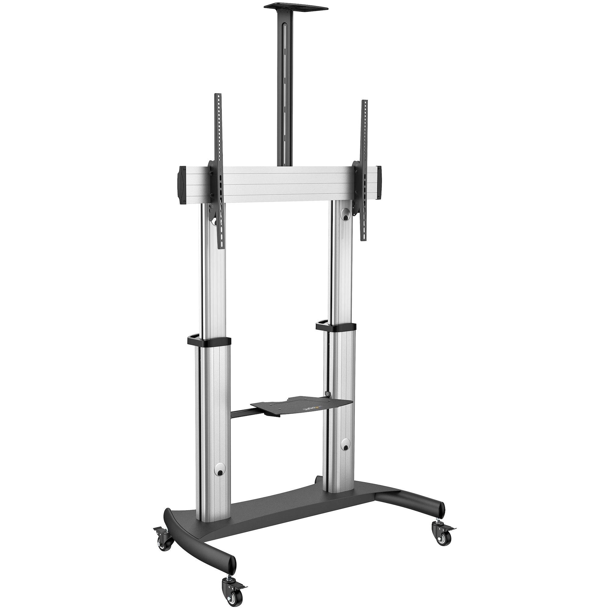 Rca Informatique - image du produit : MOBILE TV CART - 60 TO 100IN TVS - HEIGHT ADJUSTABLE LOCKABLE