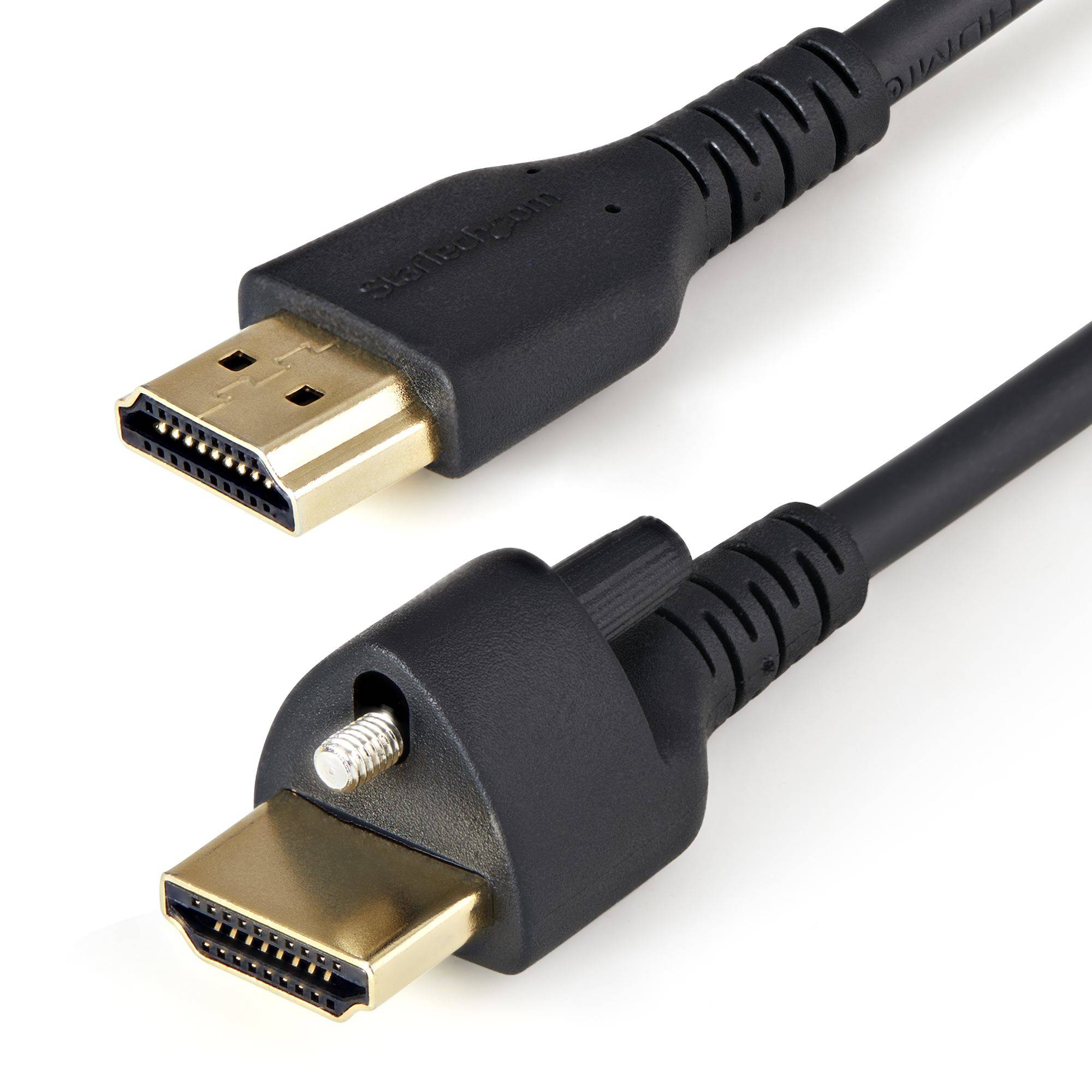 Rca Informatique - image du produit : 2 M HDMI 2.0 CABLE - TOP SCREW LOCK CONNECTOR