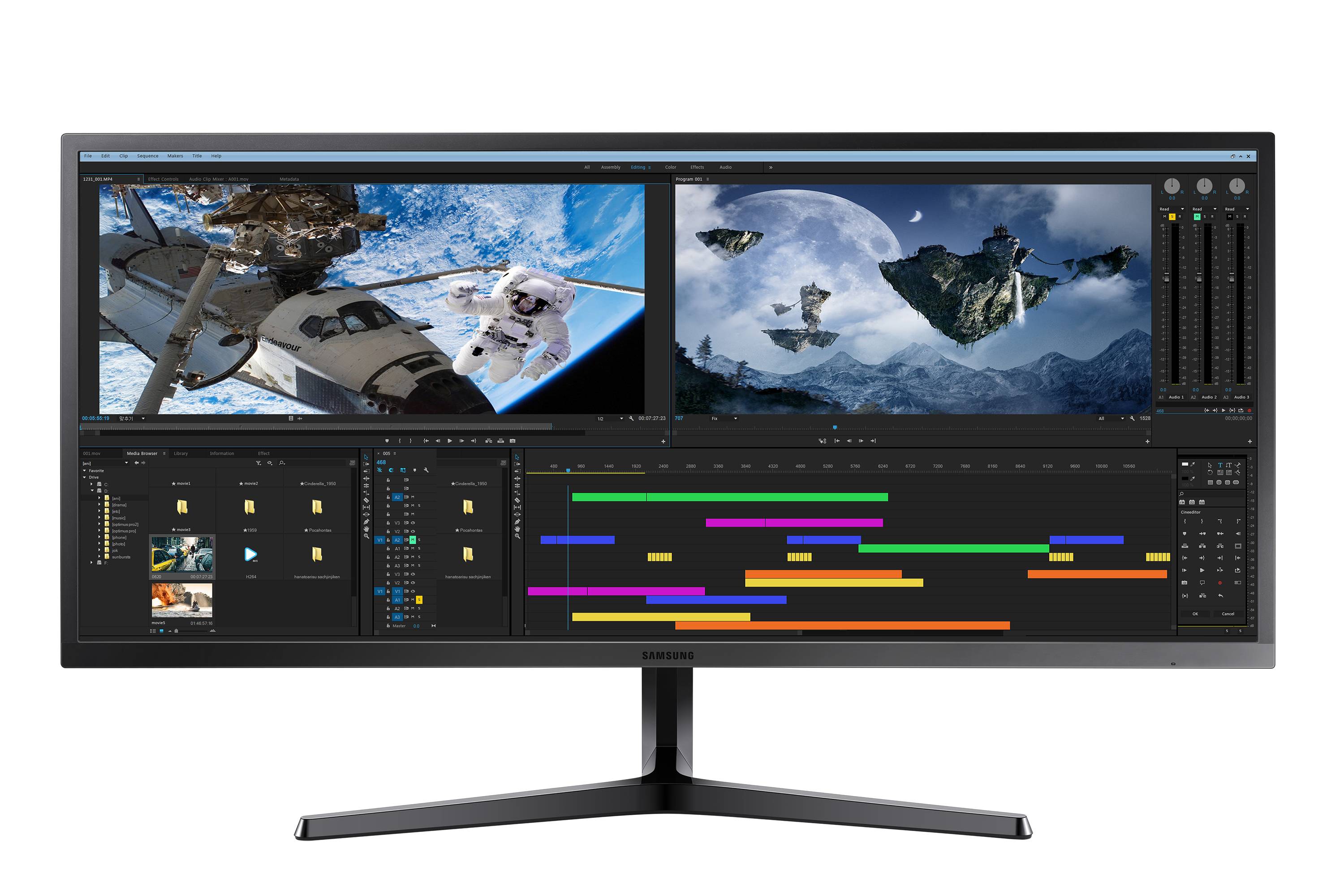 Rca Informatique - image du produit : 34IN 3440X1440 4K 21:9 4MS 75HZ S34J550WQU 300CDM2 DP HDMI IN