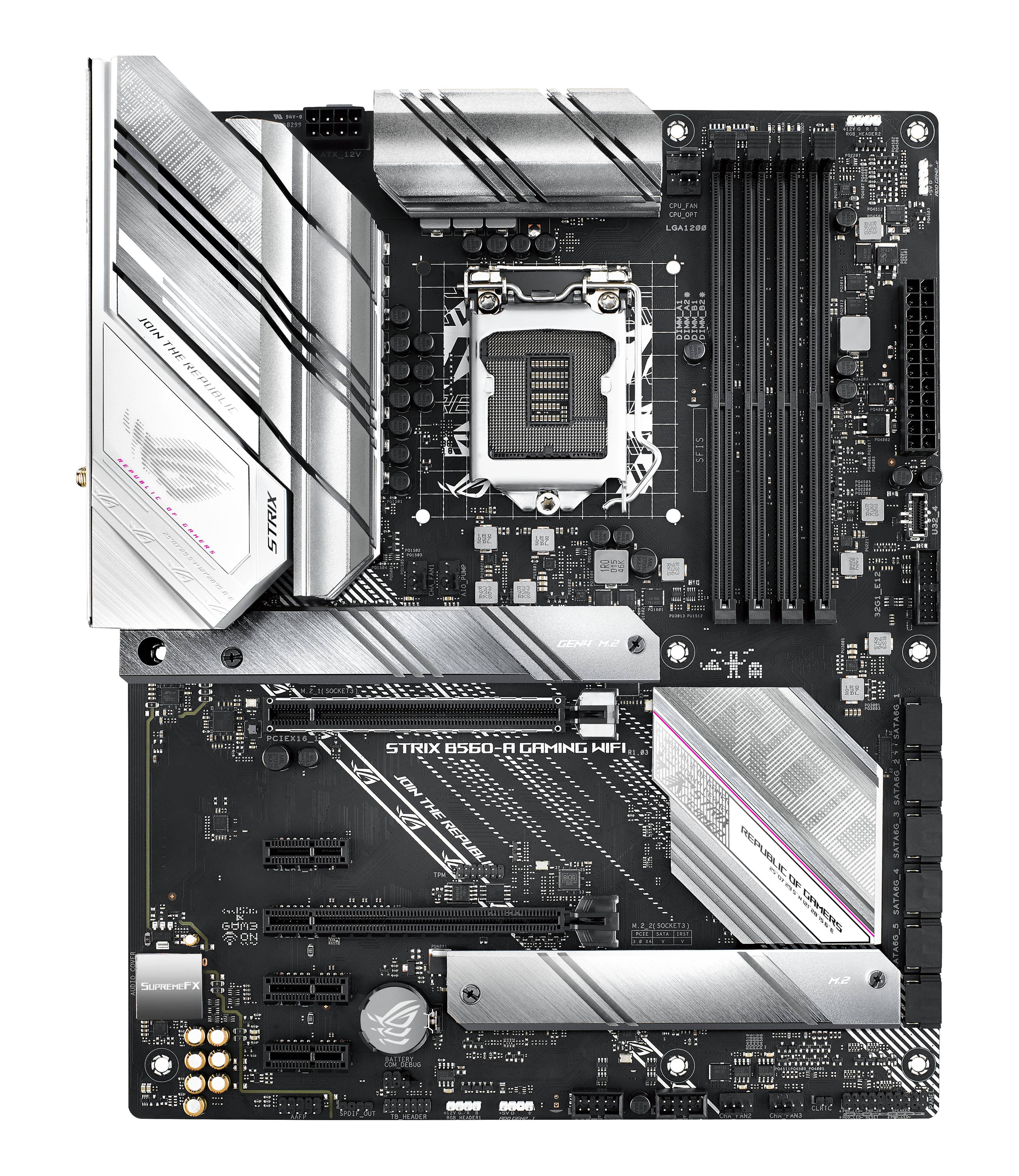 Rca Informatique - image du produit : ROG STRIX B560-A GAMING WIFI ATX+GLN+U3.2+M2 SATA6+4XDDR4