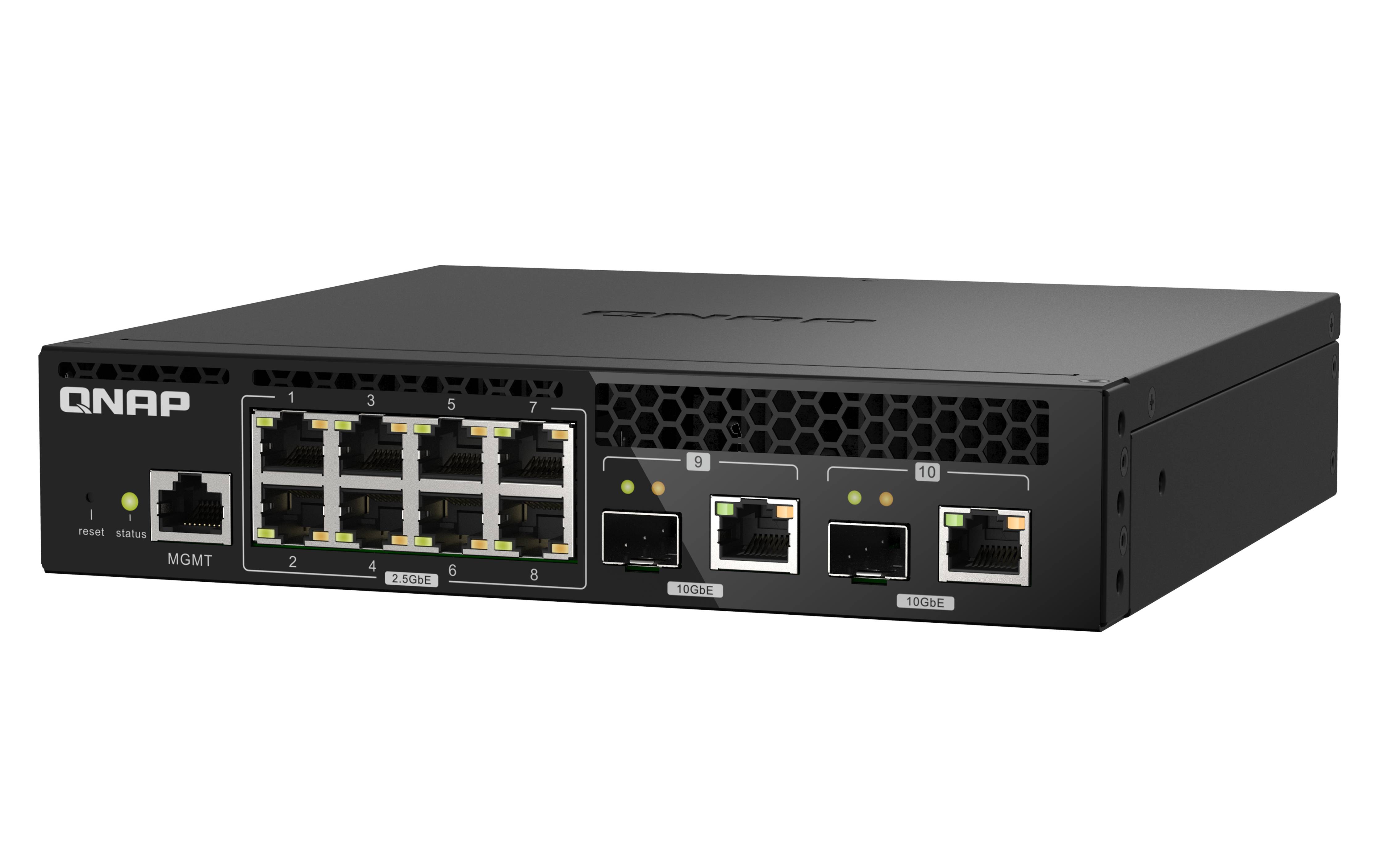 Rca Informatique - image du produit : QSW-M2108R-2C 8X2.5GBPS2X10GBPS SFP+/ NBASE-T WEBMANAG SWITCH RM