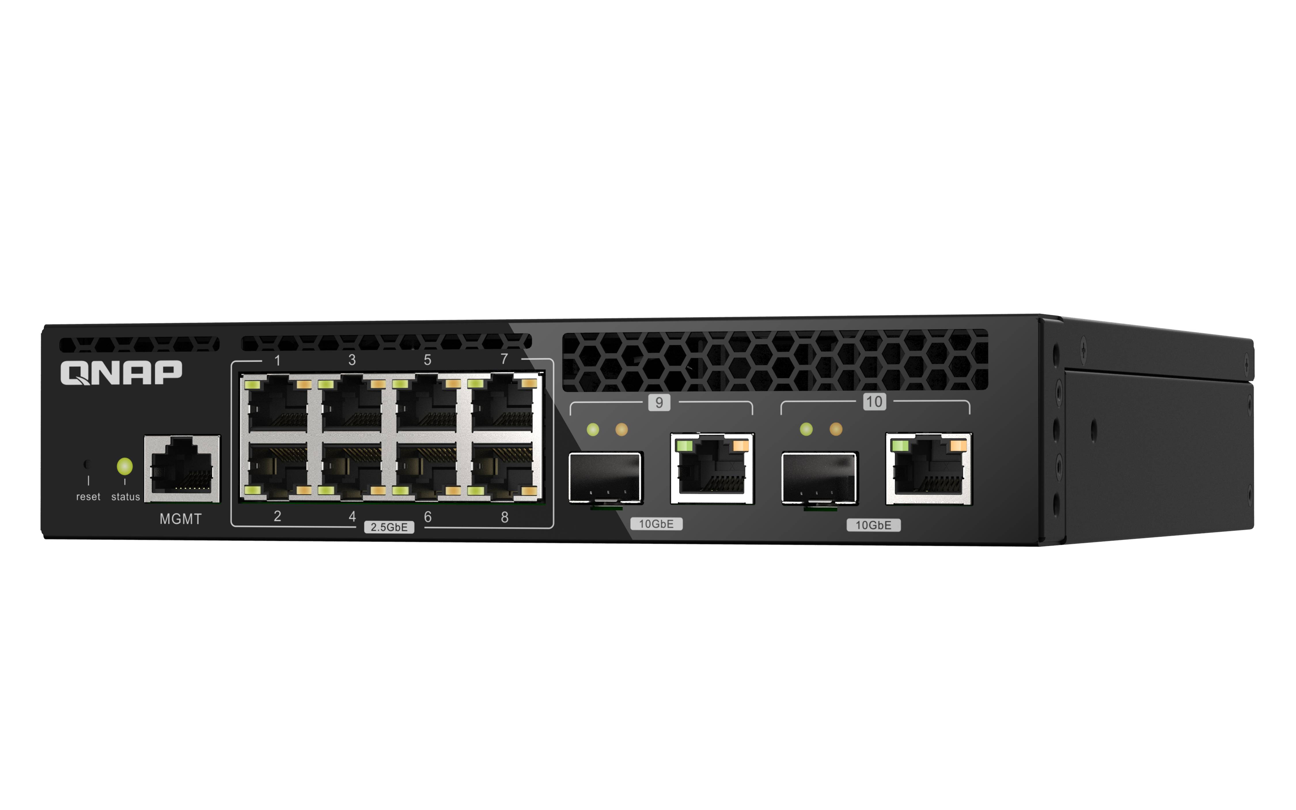 Rca Informatique - image du produit : QSW-M2108R-2C 8X2.5GBPS2X10GBPS SFP+/ NBASE-T WEBMANAG SWITCH RM