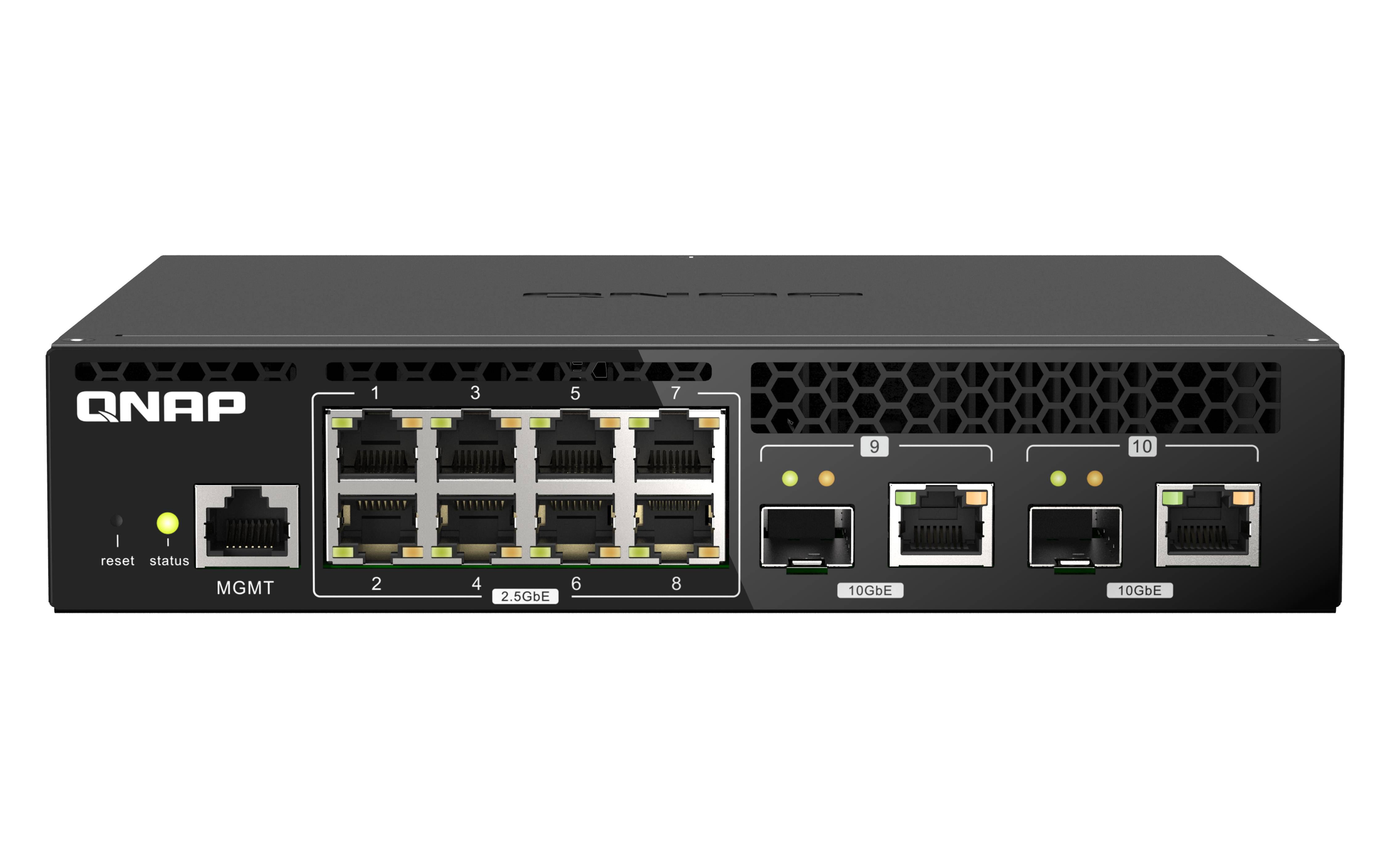 Rca Informatique - Image du produit : QSW-M2108R-2C 8X2.5GBPS2X10GBPS SFP+/ NBASE-T WEBMANAG SWITCH RM