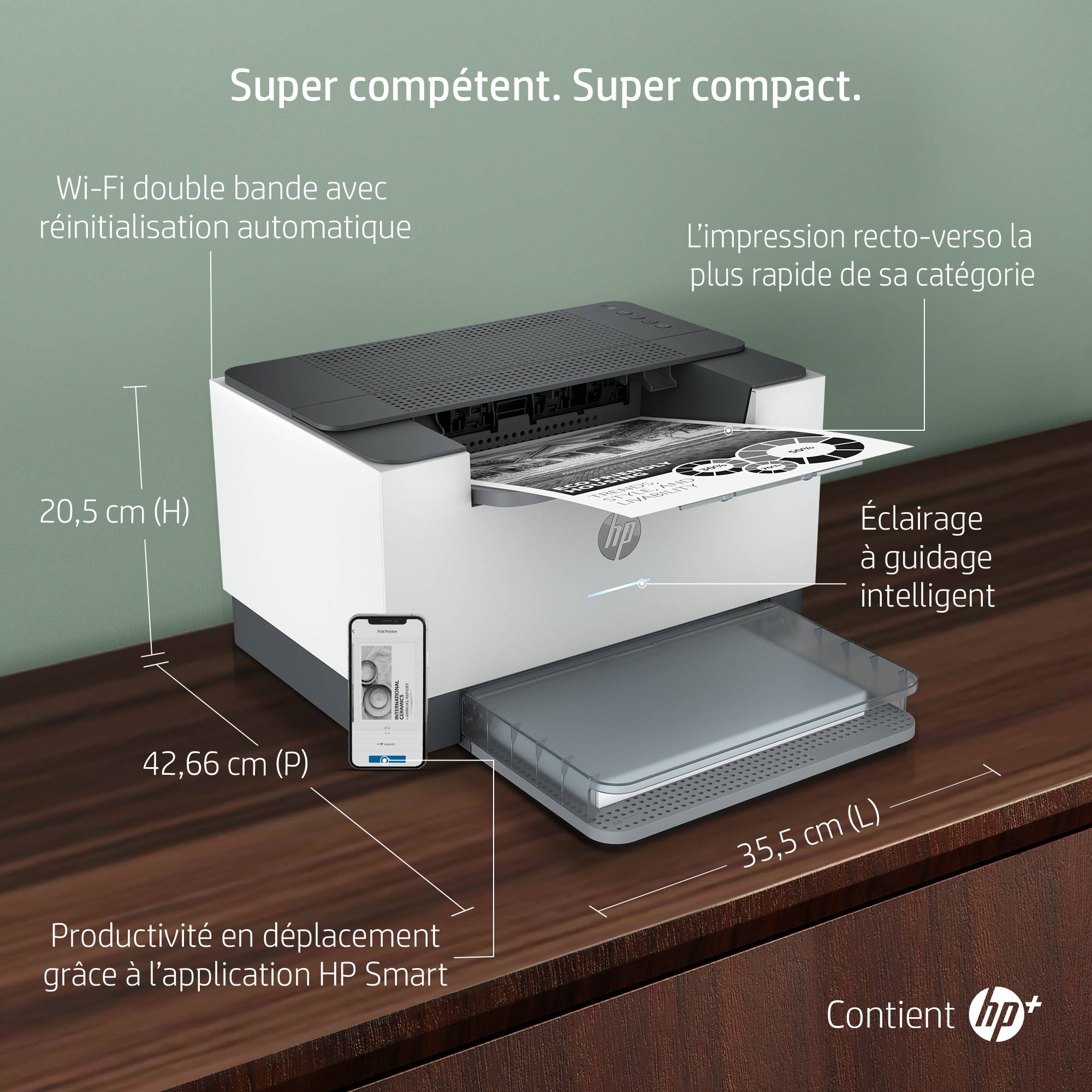 Rca Informatique - image du produit : HP LASERJET SFP M209DWE A4 29PPM 1200DPI USB WIFI DUPLEX