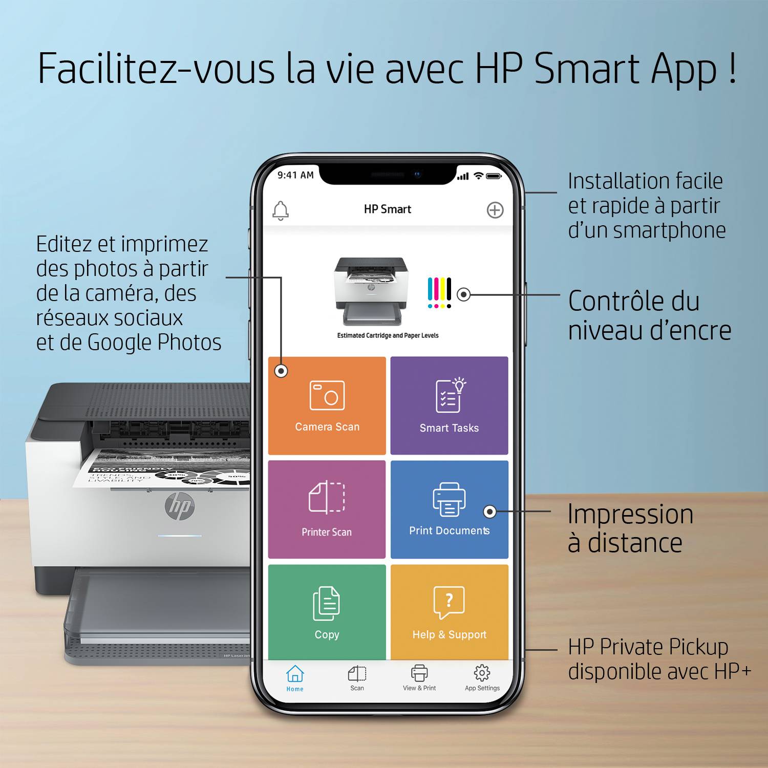 Rca Informatique - image du produit : HP LASERJET SFP M209DWE A4 29PPM 1200DPI USB WIFI DUPLEX